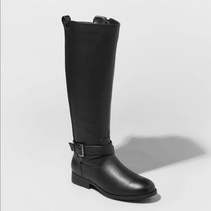 🆕 knee high boots with bucle and stretch size 7